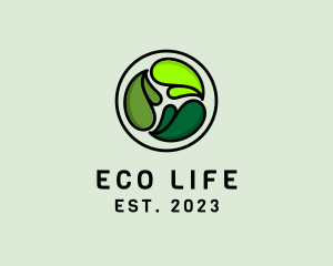 Eco Garden Leaf logo design