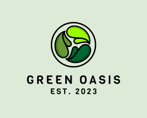 Eco Garden Leaf logo design