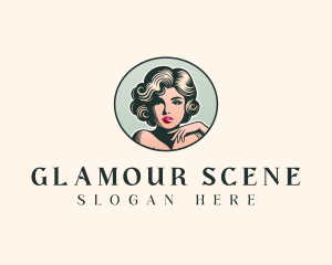 Retro Pinup Lady logo