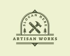 Chisel Hammer Artisan logo design