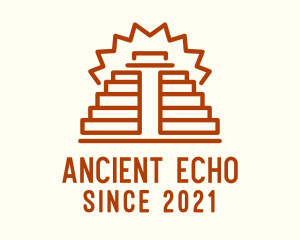 Ancient Mayan Pyramid logo