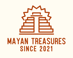 Ancient Mayan Pyramid logo