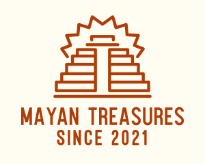 Ancient Mayan Pyramid logo design