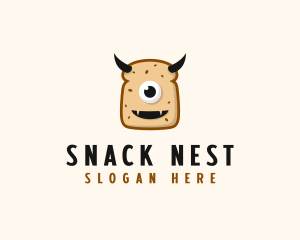 Sandwich Monster Snack logo design