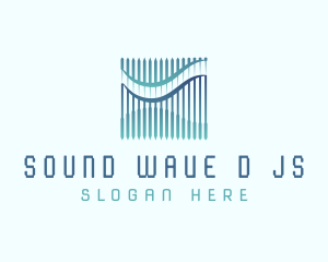 Gradient Cyber Waves logo design