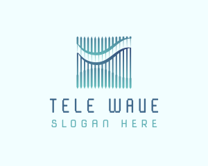 Gradient Cyber Waves logo design