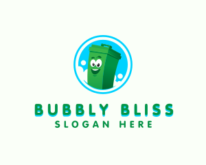 Trash Garbage Bin logo design