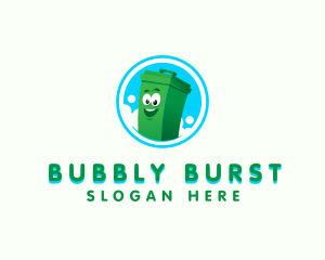 Trash Garbage Bin logo design