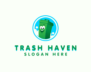 Trash Garbage Bin logo design