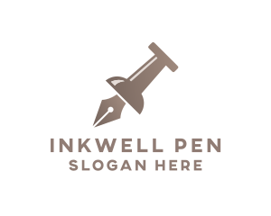 Pin Pen Nib logo design