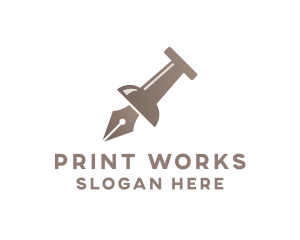 Pin Pen Nib logo