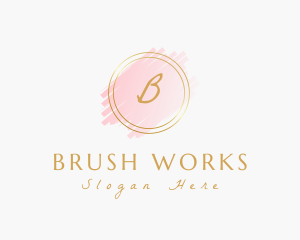 Feminine Brush Stroke Cosmetics logo design