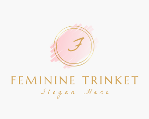 Feminine Brush Stroke Cosmetics logo design