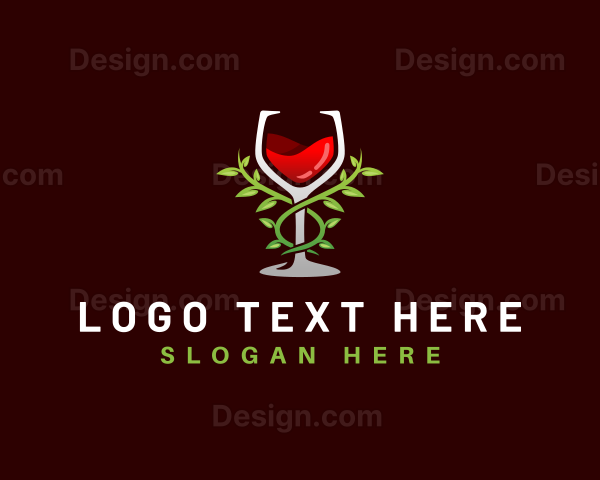 Vine Wine Glass Logo