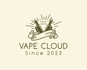 Hipster Vape Ribbon logo