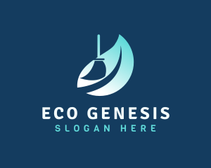 Eco Broom Housekeeping logo design