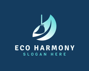 Eco Broom Housekeeping logo design