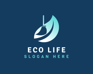 Eco Broom Housekeeping logo design