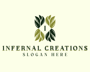 Leaves Herbal Gardening logo design