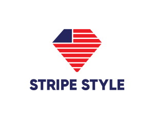 Flag Stripes Diamond logo design