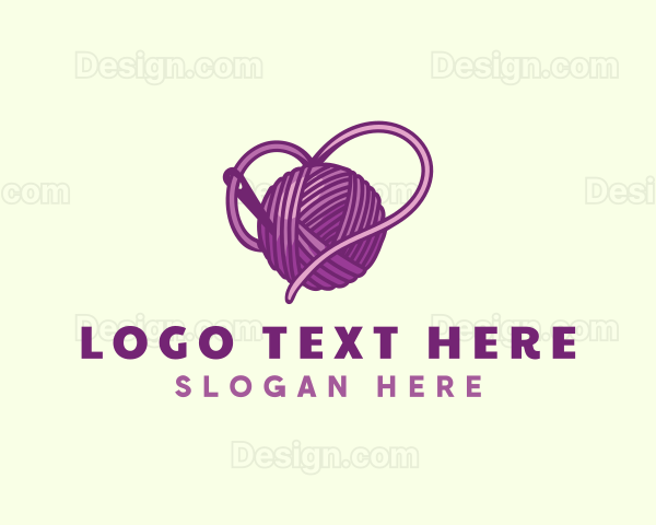 Wool Yarn Knitting Logo