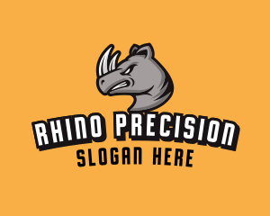 Rhino Game Clan logo design