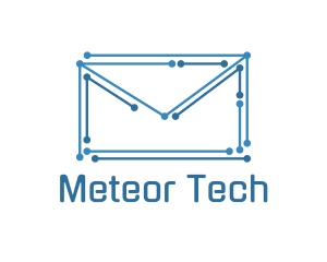 Tech Circuit Envelope logo design