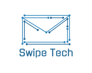 Tech Circuit Envelope logo design