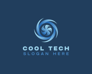 HVAC Fan Cooling Ventilation logo design