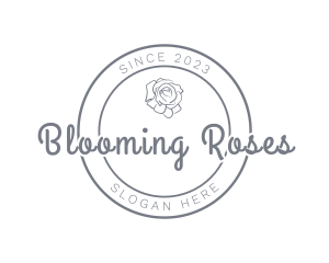 Stylish Rose Script Business logo design