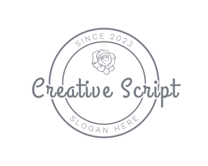 Stylish Rose Script Business logo design