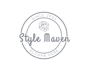 Stylish Rose Script Business logo design