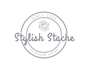 Stylish Rose Script Business logo design