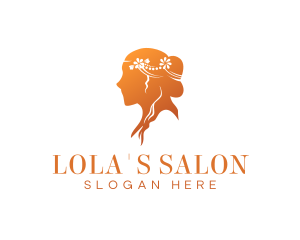 Hair Woman Salon logo design