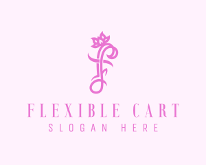 Floral Letter F logo design