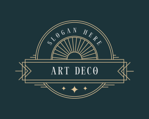 Sun Art Deco Ornament logo design