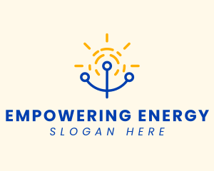 Solar Energy Circuit logo design