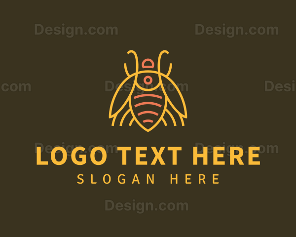 Gold Bug Insect Logo