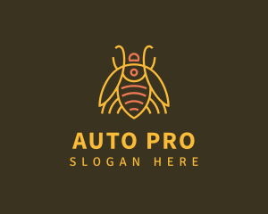 Gold Bug Insect Logo