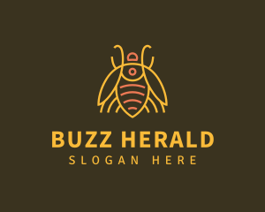 Gold Bug Insect logo design