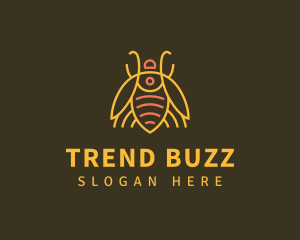 Gold Bug Insect logo design