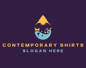 Shirt Cleaning Droplet logo design