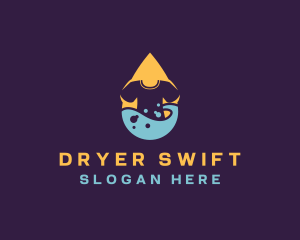 Shirt Cleaning Droplet logo design