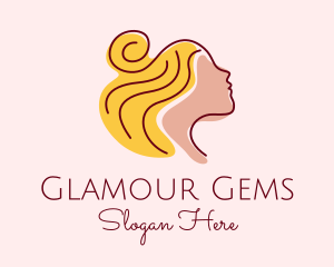 Beauty Salon Lady  logo design