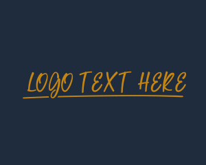 Script Underline Business logo