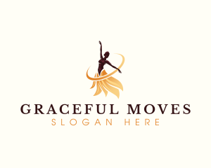 Ballerina Dance Performer logo design