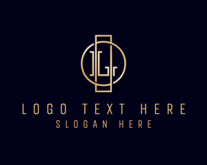 Corporate Gold Letter L logo design