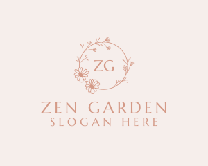 Spring Garden Wreath logo design