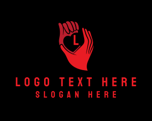 Hands Heart Lettermark Logo