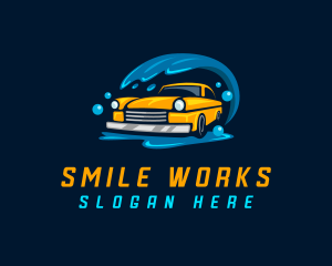 Car Washing Vehicle Logo